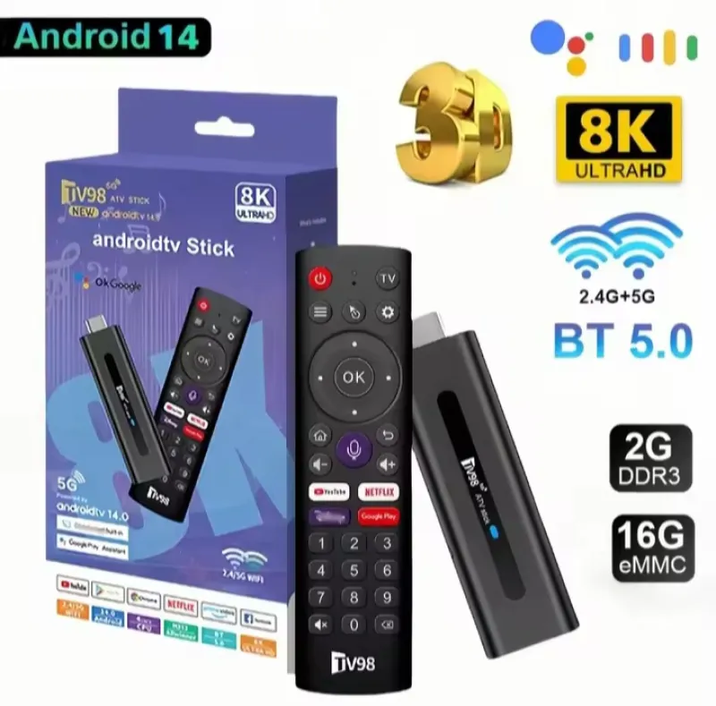 TV98 ATV Mini TV Stick Android 14